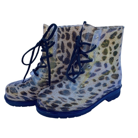 Chemistry Leopard Kelly Martin RainBoots Tan Women 7 - Picture 5 of 15